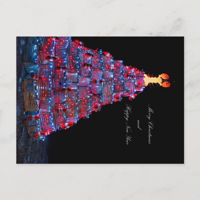 Lobster Trap Christmas Tree Postcard (Front)