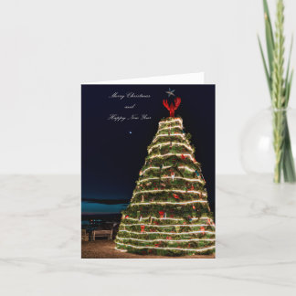 Lobster Trap Christmas Tree Rockland ME Folded Holiday Card