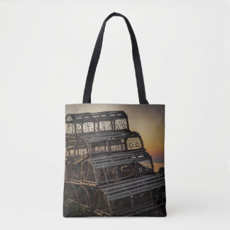 Lobster Trap Sunset Tote Bag