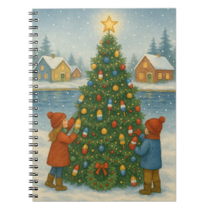 Lobster Trap Tree Christmas Card Notebook