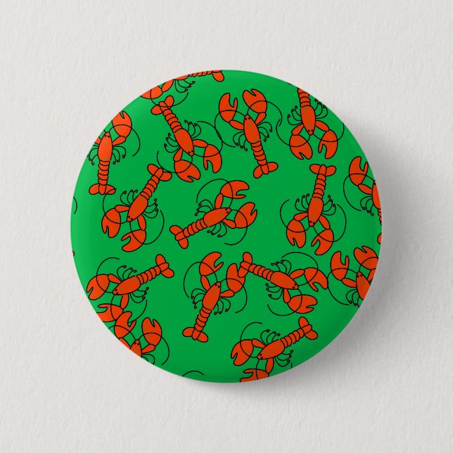 Lobster Wallpaper 6 Cm Round Badge (Front)