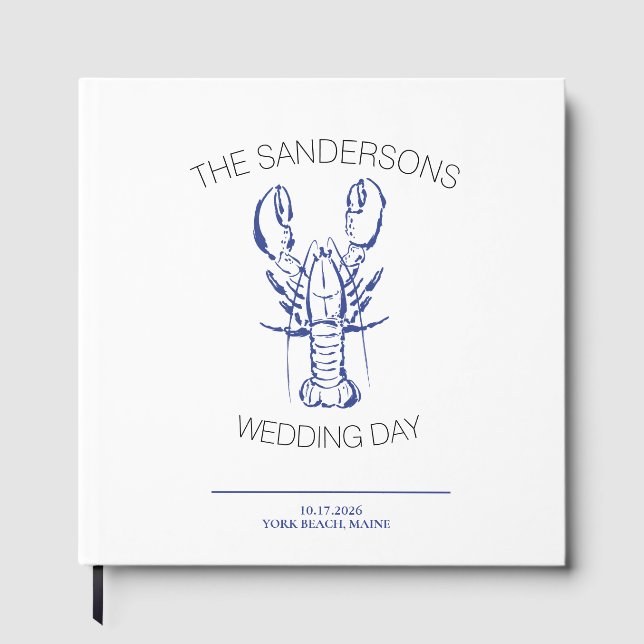 Lobster Wedding Guest Book (Front)