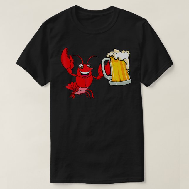 Lobster with beer Alcoholic alcohol Foamed beer Be T-Shirt (Design Front)