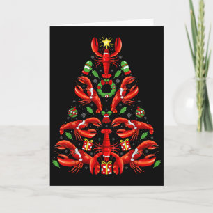 Lobster Xmas Decoration Santa Hat Lobster Christma Card