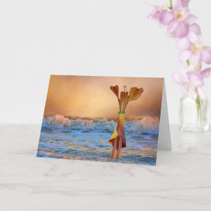 Lobster's Day at the Beach Card