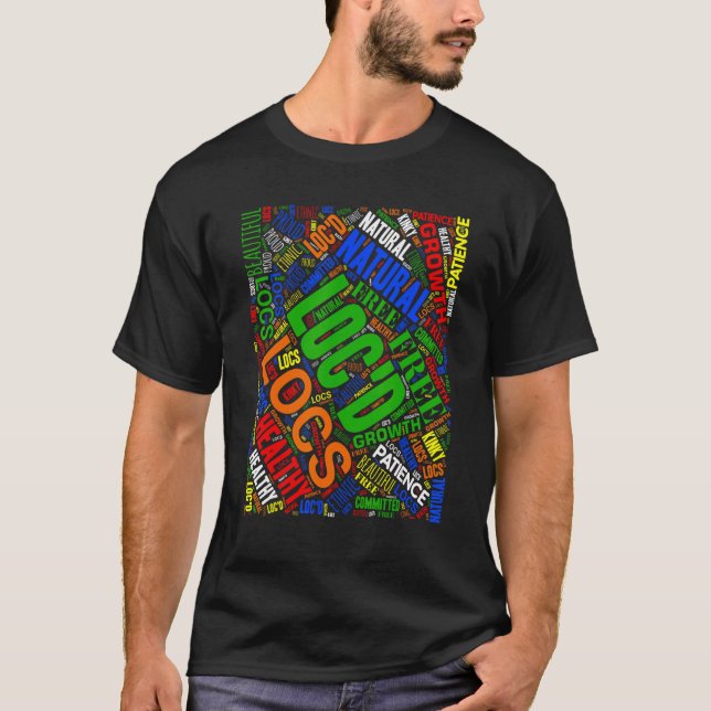 Loc d Adjective Pattern Locs Dreadlocks T-Shirt (Front)