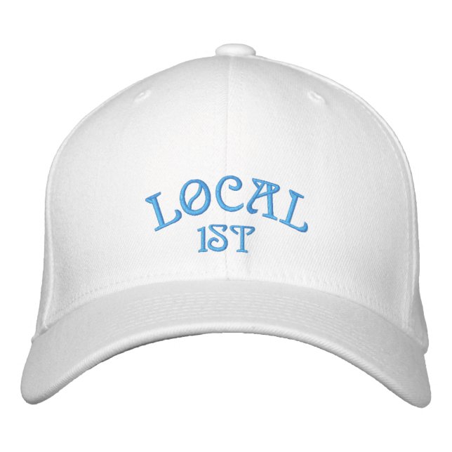 "LOCAL 1ST" Hat, Alternative Apparel Basic Adjusta Embroidered Hat (Front)