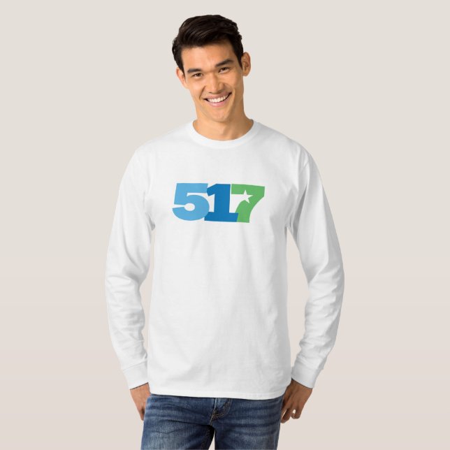 Local 517 area code custom Lansing, MI t-shirt (Front Full)