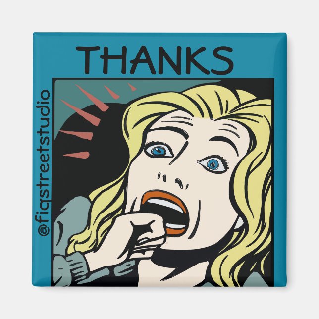 Local Artist, Thanks, edit text Magnet (Front)