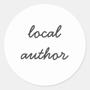 local author classic round sticker