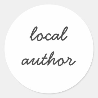 local author classic round sticker