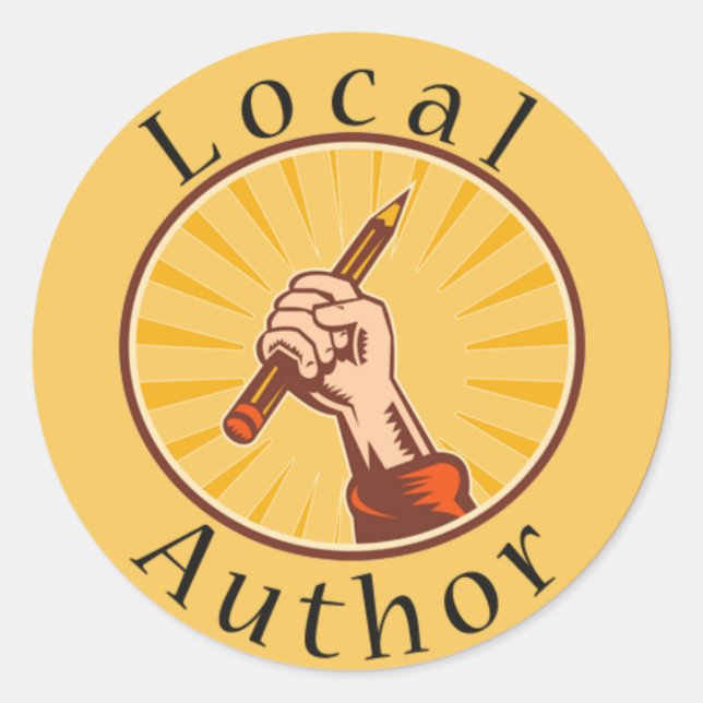 Local Author Round Book Cover Sticker (Front)