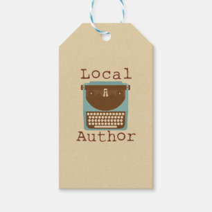Local Author Typewriter Logo Gift Tag