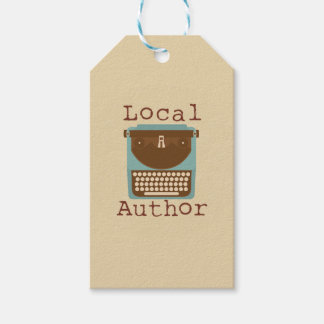 Local Author Typewriter Logo Gift Tag