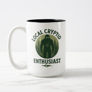 Local Cryptid Enthusiast Halloween Two-Tone Coffee Mug
