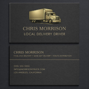 Local Delivery Driver Professional Business Card
