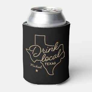 Local Dinking Texas Custom Name Can Cooler