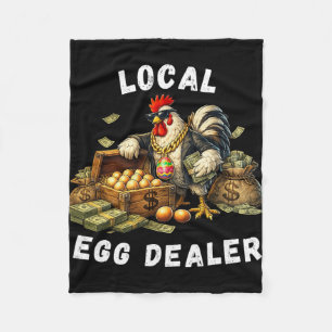 Local Egg Dealer Funny Easter Chicken Humour Cute  Fleece Blanket