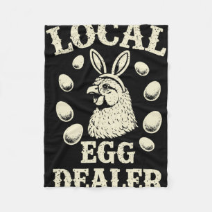 Local Egg Dealer Poultry Farm Easter Day Farmer  Fleece Blanket