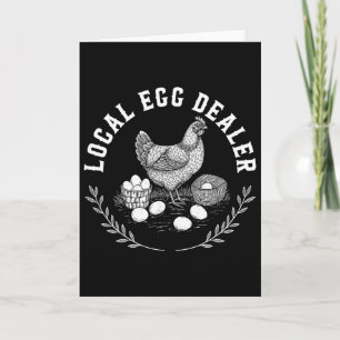 Local Egg Dealer Retro Chicken Egg Funny Farmer Ea Card
