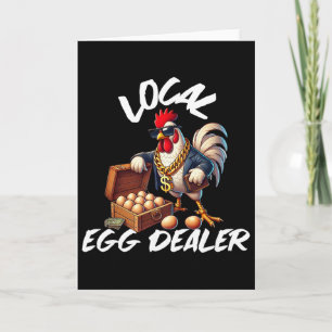 Local Egg Dealer Retro Chicken Funny Farmer Easter Card