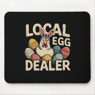 Local Egg Dealer Retro Chicken Funny Farmer Easter Mouse Pad