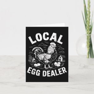 Local Egg Dealer Retro Funny Chicken Easter Farmho Card