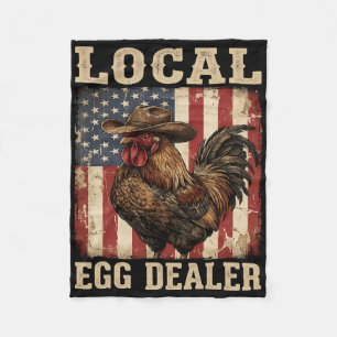 Local Egg Dealer Roster Easter Funny Chicken Farme Fleece Blanket