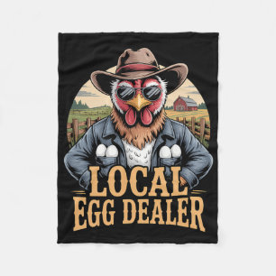 Local Egg Dealer Roster Easter Funny Chicken Farme Fleece Blanket