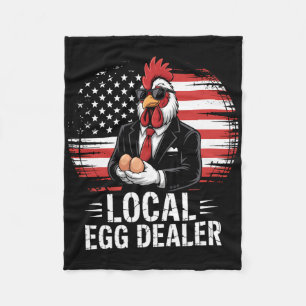 Local Egg Dealer Roster Easter Funny Chicken Farme Fleece Blanket