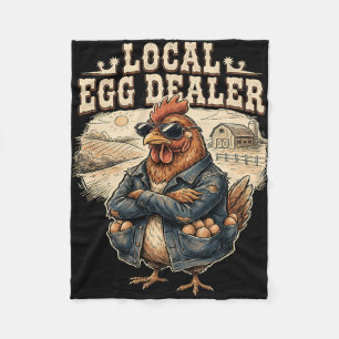 Local Egg Dealer Roster Easter Funny Chicken Farme Fleece Blanket