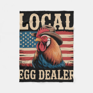 Local Egg Dealer Roster Easter Funny Chicken Farme Fleece Blanket