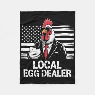 Local Egg Dealer Roster Easter Funny Chicken Farme Fleece Blanket