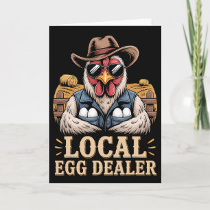 Local Egg Dealer Roster Farmer Funny Chicken Easte Card