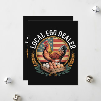 Local Egg Dealer Roster Funny Chicken Farmer Holiday Card