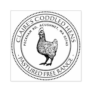 Local Eggs Vintage Hen Egg Carton Stamp Free Range