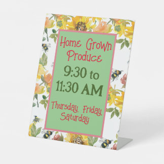 Local Farmstand Produce Signage  Pedestal Sign