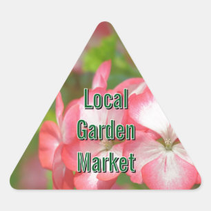 Local gardening market triangle sticker