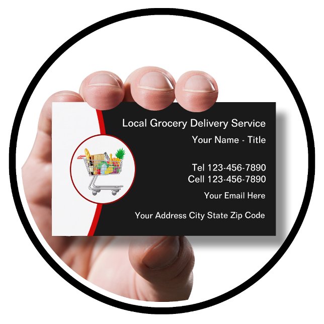 Local Grocery Delivery Services Business Card (Creator Uploaded)