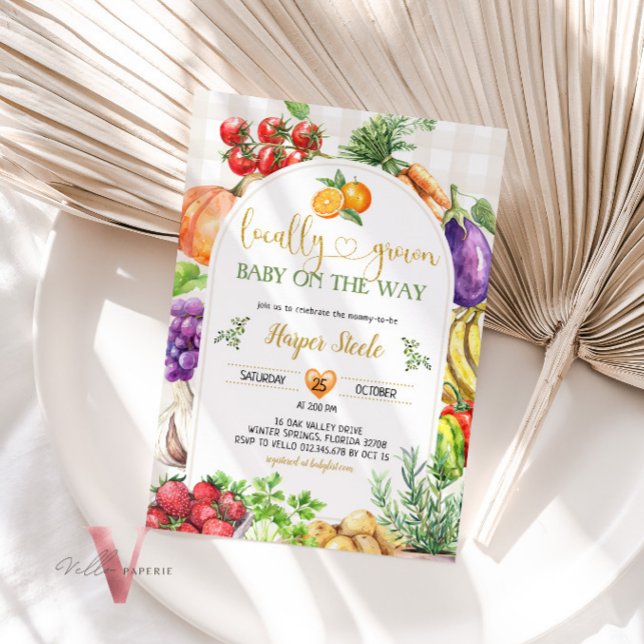 Local Grown Farmer Market Baby Shower Invitation (Creator Uploaded)