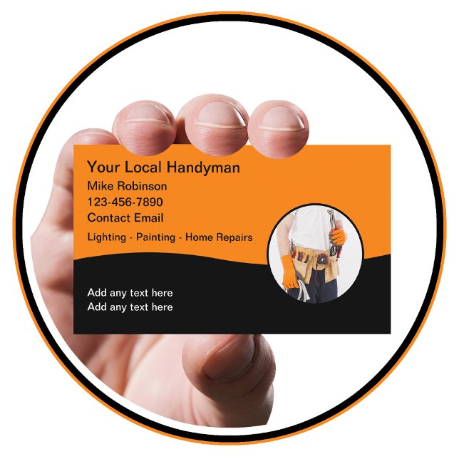 Local Handyman Modern Business Cards (Creator Uploaded)