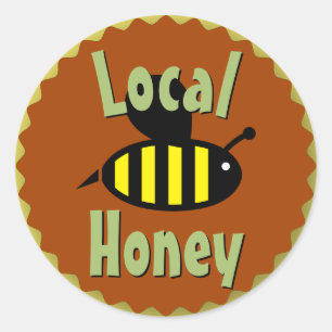 Local Honey Jar Customised Classic Round Sticker