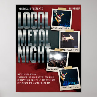 Local Metal Show | Gig | Club | Bar Flyer Poster
