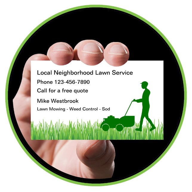 Local Neighbourhood Lawn Service Business Card (Creator Uploaded)