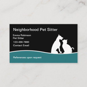Local Neighbourhood Pet Sitter Business Cards