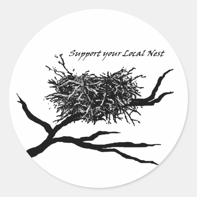 Local Nest Classic Round Sticker (Front)