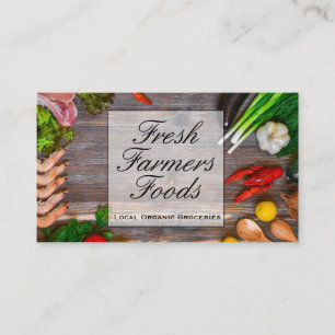Local Organic Farmers Groceries Whole Foods Business Card