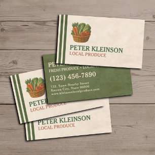 Local Produce Vegetable Farm Market Business Card