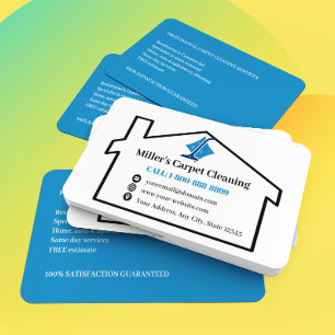 Local Residential Commercial Carpet Cleaning Business Card