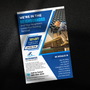 Local Roofing Repair, Re-Roofing, Gutter Service Flyer
